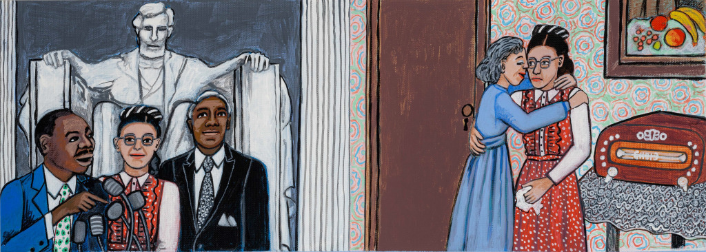 Faith Ringgold, Mrs. Parks’s struggle for equal rights, from the book If a Bus Could Talk, 1999