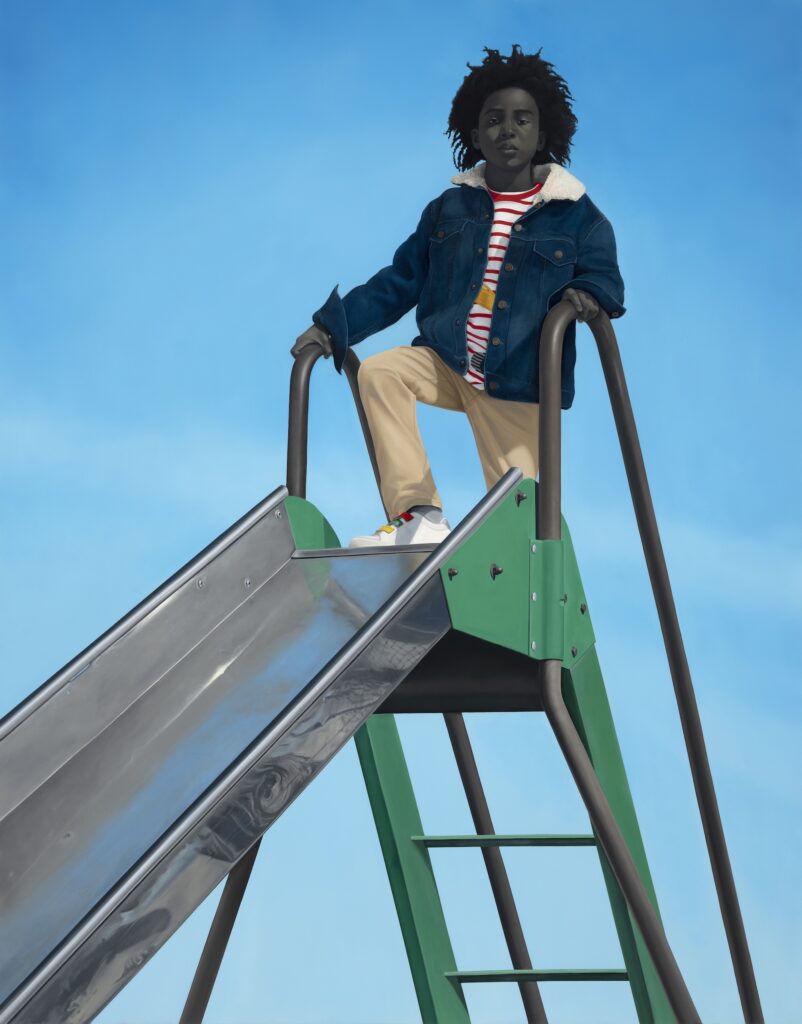 Amy Sherald (American, born 1973), Kingdom, 2022, oil on linen. © Amy Sherald. Photo by Joseph Hyde.